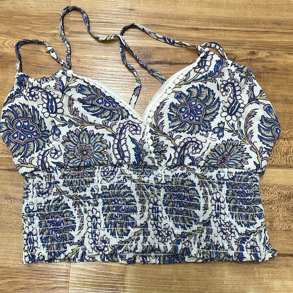 Tops - Paisley/Floral Bralette Crop Top